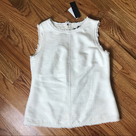 Banana Republic Tops - Banana Republic Cream Boucle Sleeveless Top NWT